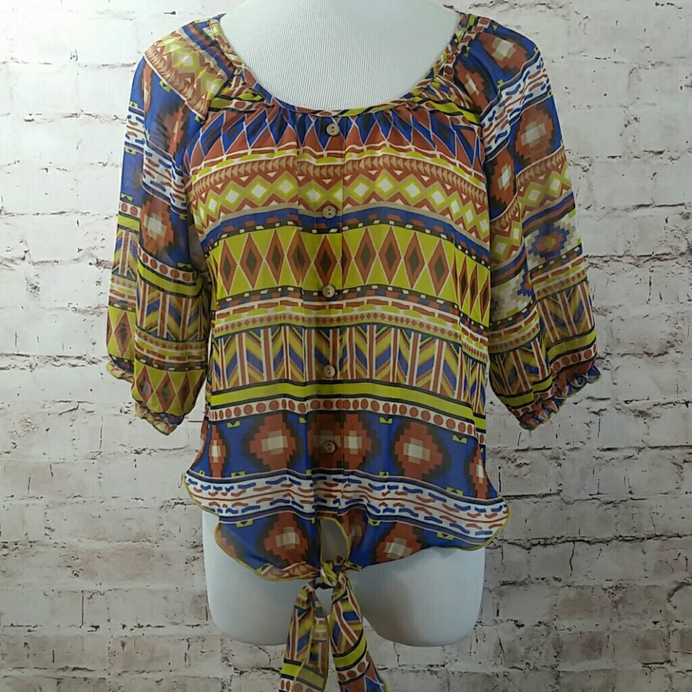 Anthropologie Mine woman's top, 3/4 sleeves